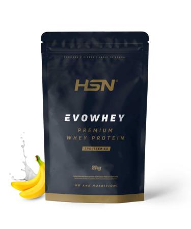 HSN Sports HSN Evowhey Protein | Banana 2 kg 67 servings per sachet of whey protein concentrate | 100% Whey Protein Concentrate (WPC) | Non-GMO vegan gluten-free and soy-free
