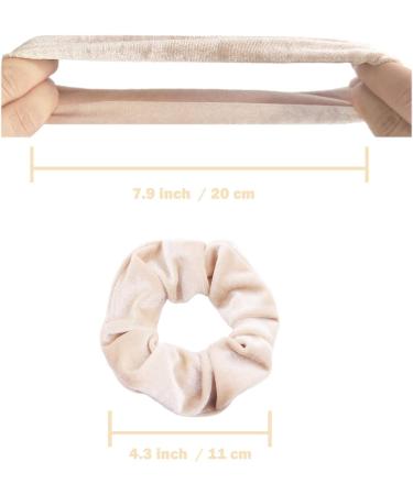 VENUSTE Scrunchies for Women Premium Velvet Scrunchy for Hair Neutral Colors Elastic Thick Bands Soft Ropes Ponytail Holder Hair Accessories 12 Pack - Buy Online on GoSupps.com