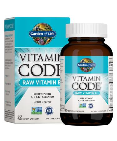 Garden of Life Vitamin Code RAW Vitamin E 60 Vegetarian Capsules