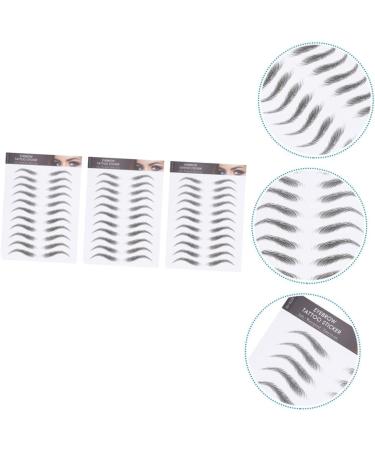 WOFASHPURET 3 Sheets Waterproof Eyebrow Stickers Eyebrow Tool Mens False Eyebrows Cosmetics Makeup Tools 1 count (Pack of 1) Black 2 - Buy Online on GoSupps.com