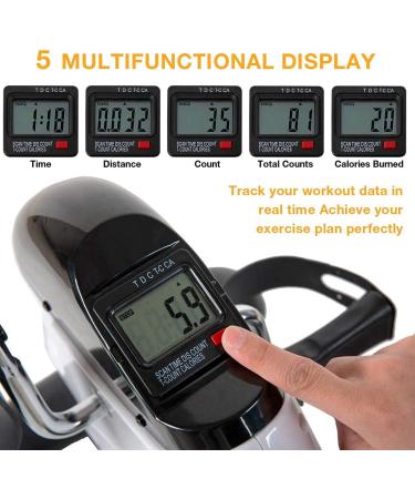 GOREDI Pedal Exerciser Stationary Mini Exercise Bike - LCD Display, Seniors Arm/Leg Exercise - White - Buy Online on GoSupps.com