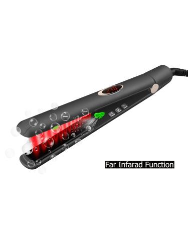 Anion Hair Straightener Irons - Hann 2 in 1 Ceramic Professional Hair Straightener & Curler (Black) | International Shipping - Buy Online on GoSupps.com
