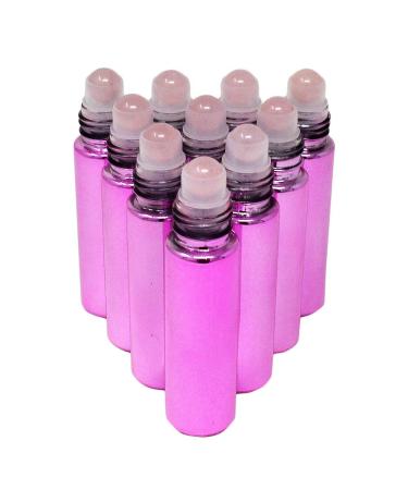 Buy 10pcs Pink 10ml Refillable Essential Oil Gemstone Roller Bottles - Rose Quartz | Free Bag Included - International Shipping Available - Buy Online on GoSupps.com