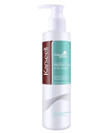 Karseell Repair Protein Cream Leave-In Conditioner Hair Treatment Herbal Essences Organic Protein Cream for Dry Damaged Hair 150ml