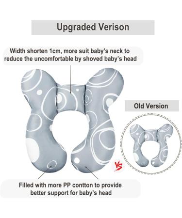 Vocheer Baby Travel Pillow - Upgraded Head and Neck Support for Pushchair, Car Seat, and Travel (White Circle) - Buy Online on GoSupps.com