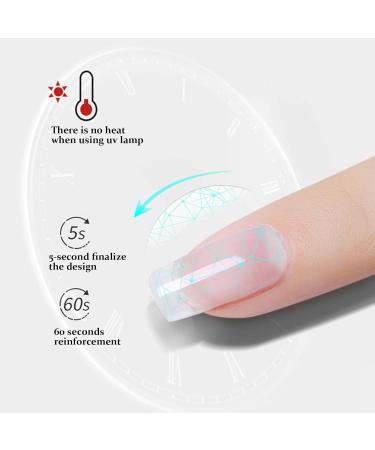 Clear Builder Nail Gel - Builder Gel for Nails UV/LED Nail Base - Hard Gel for Nails Strengthener Nails Extension Nail Art - Use with Nail Forms Solid Builder Gel DIY Manicure - Buy Online on GoSupps.com
