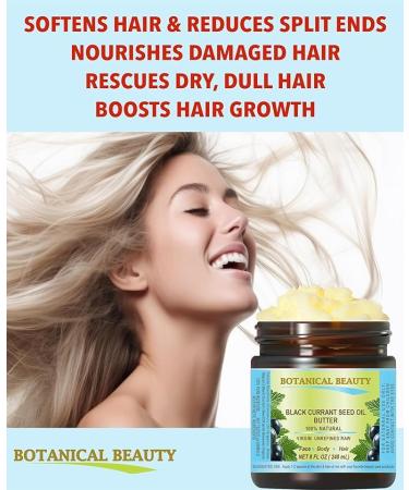 Botanical Beauty BLACK CURRANT SEED OIL BUTTER 100% Pure Natural VIRGIN UNREFINED Cold-Pressed for Face Skin Body Hair Lip Nails. Rich in Gamma-Linolenic Acid Vitamin E (4 Fl Oz) - Buy Online on GoSupps.com