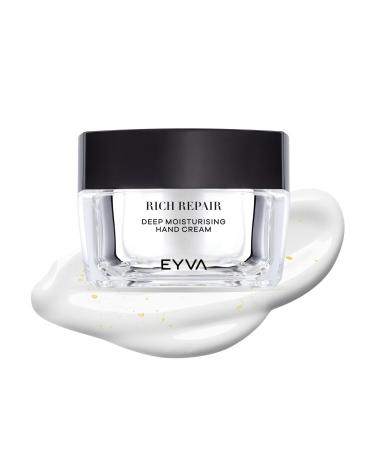 Eyva 50 ml vegan hand cream with shea butter and 22 karat gold flakes - hand cream for very dry hands - hand cream women and men - hand cream with vitamin E - intensive moisturizing