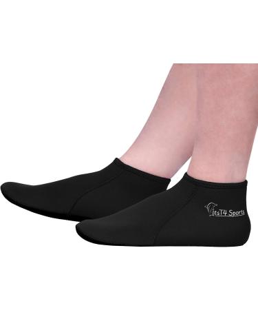 FitsT4 3MM Neoprene Water Socks - Anti-Slip Beach Swim Socks - Black Medium (Men 8-9 Women 9-10) - Buy Online on GoSupps.com