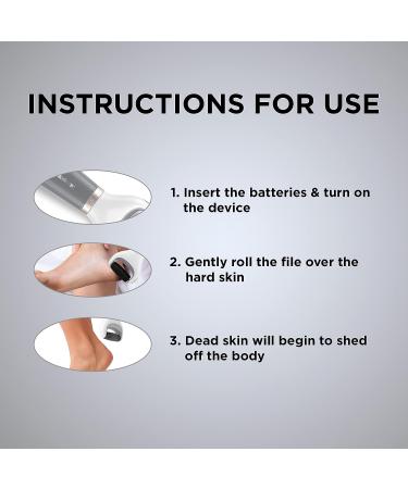 Brookstone Electric Foot Callus Remover with Diamond Micro-Mineral Roller Head for Dry Feet & Cracked Heels | Pedicure Tools for At-Home Foot Repair - Seafoam - Buy Online on GoSupps.com