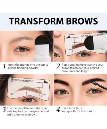 Buy Eyebrow Stamp & Stencil Kit - Perfect Eyebrow Shaper for Women & Girls International Shipping Available - 01# Black - Buy Online on GoSupps.com