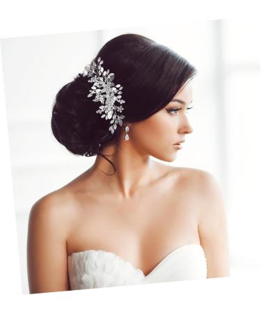 minkissy Rhinestone Tuck Comb Hair Comb for Women Gem Side Combs Bridal Hair Comb Leaf Bridal Headpieces French Side Comb Wedding Accessories for Brides Flower Side Comb Rhinestones - Buy Online on GoSupps.com