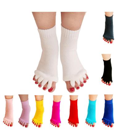 CAYTRE Bunion Relief Toe Socks 5Pairs Large Size - Foot Alignment & Pain Relief with Toe Separators - Bunion Relief Socks - Buy Online on GoSupps.com