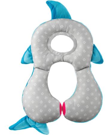 BenBat Kids Travel Neck Pillow for 1-4 Years | Comfortable Headrest for Car Flights & Trips (Blue Shark) - Buy Online on GoSupps.com