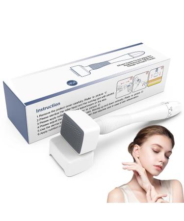 HOVCEH Derma Stamp 0-3 mm Adjustable Microneedling Stamp with 140 Pins Microneedling Pen Dermapen Microneedling Professional Derma Manual Pen for Face Body Hair Beard Growth at Home