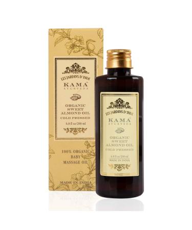 Kama Ayurveda Organic Sweet Almond Oil - Premium 200ml | Nourishing & Moisturizing for Skin & Hair - International Shipping Available - Buy Online on GoSupps.com