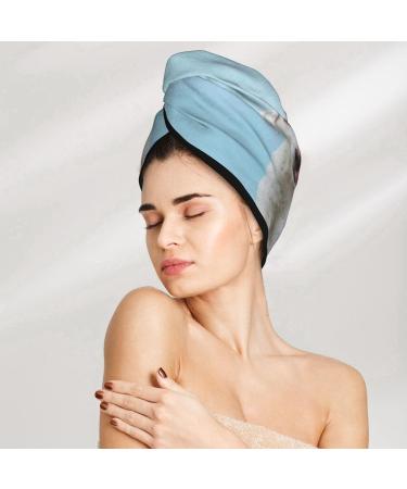 Puppy Licks Nose Microfiber Hair Towel | Super Absorbent Quick Dry Hair Wrap for Long Curly & Thick Hair - Women's Coral Velvet - Buy Online on GoSupps.com