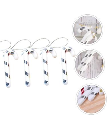 Alipis 4pcs Christmas Candy Cane Ornament Candy Canes Tree Pendants Christmas Adornments Christmas Tree Silver 7x2.5cm - Buy Online on GoSupps.com