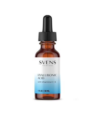 Hyaluronic Acid Serum - Hydrating Facial Serum with Vitamin C & E | 1 fl oz - Moisturizes & Revitalizes Skin - International Shipping Available - Buy Online on GoSupps.com