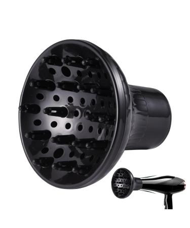 Universal Haardiffusor-hair dryer diffuser attachment |Portable hair styling devices hair dryer diffuser |Frizz-free hair drying |Professional hair dryer diffuser adjustable |For hair styling black
