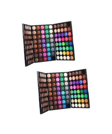 LALADEFIEE 2pcs 120 Eyeshadow Brown Eyeshadow Palette Nude Eyeshadow Palette Eyeshadow Palette 120 Colors