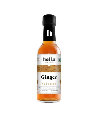 Hella Cocktail Co. Ginger Bitters (5 Fl Oz) - Craft Cocktail Bitters Made with Real Ginger and Whole Spices Ginger 5 Fl Oz (Pack of 1)