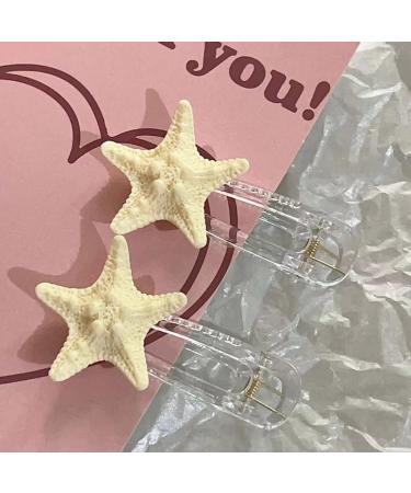 Limtula Superlatives Clear Acrylic Starfish Hairpin for Woman Cute Sweet Style Charm Hair Clip Aesthetics Clear Hair Accessories 2P - Buy Online on GoSupps.com