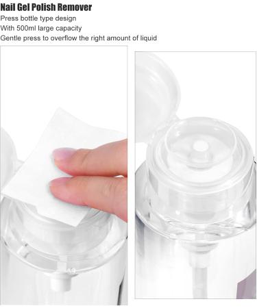 Nail Gel Polish Remover Prevent Dryness Nail Gel Cleanser 500ml Press Type Bottle Quickly Removal Plant Extract for Artist for Salon - Buy Online on GoSupps.com