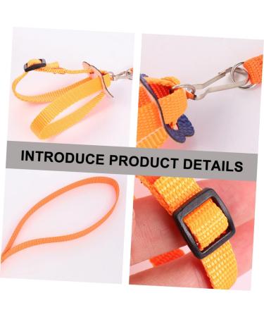 GRIRIW 1pc Animal Leash Small Animal Harness Leash Parrot Harness Lizard Pet Traction Belt Bird Polyester 135 1 0.1CM Orange - Buy Online on GoSupps.com
