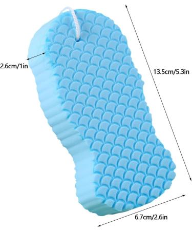 Body Bath Sponge PVA Kids 3D Body Scrubber Reusabl Body Shower Sponges Body Sponge for Foaming Exfoliiating Sponge for Dead Skin Removal Body Wash Women Adults & Kids Blue - Buy Online on GoSupps.com
