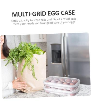 GLEAVI 2pcs Box Refrigerator Fridge Egg Dispenser Fresh-keeping Egg Bag Egg Box Shipping Box Multi-layer Whitex2pcs 27.5x13cmx2pcs - Buy Online on GoSupps.com