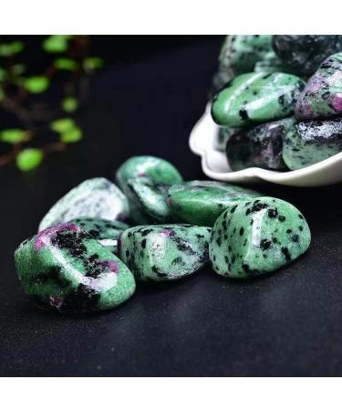 Large Green Ruby Zoisite Healing Crystal Stones - Natural Tumbled Gemstones for Reiki, Energy Healing, Meditation & Witchcraft Therapy | 1.25-2.0 inches - Buy Online on GoSupps.com