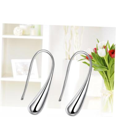 CALLARON 2pcs Gifts for An Anniversary Ladies Earrings Gifts for Her Wife Metallic Earrings Silver Earrings Gift for Wife Girl's Earrings Portable Earrings Simple Accessories Ear Hook Miss Medium Silver - Buy Online on GoSupps.com