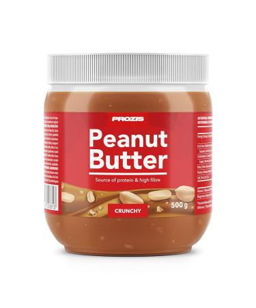 Prozis Peanut Butter 500g Crisp Source of Natural Protein - Suitable for Vegan, Kosher and Halal Diets - No Added Salt and No Trans Fats