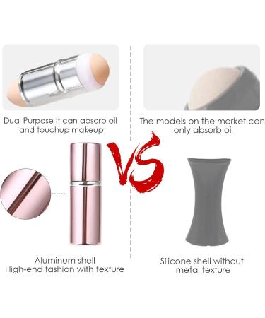 Double Head Design Oil-Absorbing Volcanic Face Roller Portable and Reusable Oil-Resistant Facial Tool Face Makeup Facial Skincare Tool for Facial Massage/l Pink - Buy Online on GoSupps.com