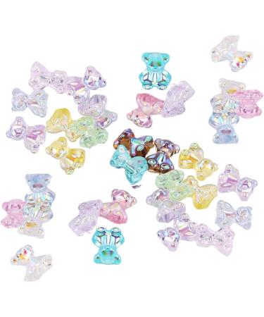 dijiusidy 50 Pieces Glass Crystal Set Eye-catching Personalized Nail Art Rhinestones DIY Handcraft Manicure Accessories for Card Making Aurora Bear - Buy Online on GoSupps.com