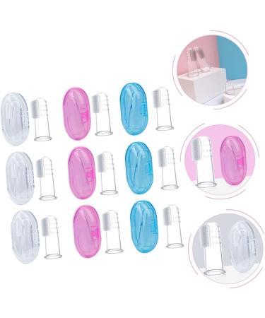 Magiclulu 9-Piece Toddler Finger Toothbrush Set | Baby Oral Massager for Effective Mouth Cleaning | International Shipping Available - Buy Online on GoSupps.com