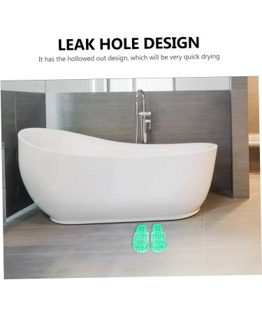 MAGICLULU 2 Pairs Slippers Quick Drying Shower Slippers Green Home Indoor Slippers Non Dorm Shoes Gym Foot Spa Soak Tub Shower Footware Massaging Travel Pvc Household Plastic Barrel 23x9cm 6x3pcs Greenx3pcs - Buy Online on GoSupps.com