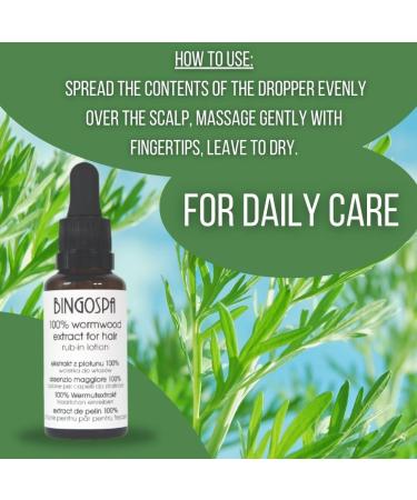  BingoSpa For hair growth and physical condition with 100% wormwood extract rub in the hair lotion 30 ml. BINGOSPA - Buy Online on GoSupps.com
