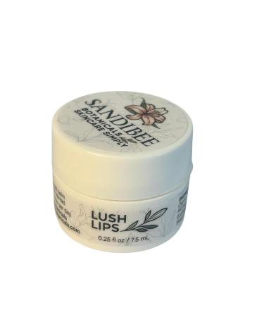 SandiBee Botanicals Lush Lips Vegan Lip Treatment Balm Hydrating Daily Moisturizer 0.25 fl oz Clean Formula - Buy Online on GoSupps.com