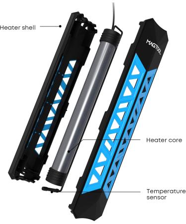 Magtool 100-1500W Aquarium Heater - Digital Fish Tank Heater with Overheating Protection & Auto Shutdown for Freshwater & Saltwater - Buy Online on GoSupps.com