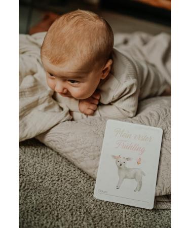 Olgs Milestone Cards for Baby Girls - 45 Unique Cards | Perfect Gift for Birth Baby Showers Pregnancy & Baptism | Boho Style Milestone Cards - Buy Online on GoSupps.com