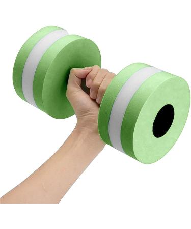 2PCS Aquatic Dumbbell Set Water Aerobics Fitness Equipment for Weight Loss - Green - Buy Online on GoSupps.com