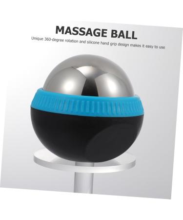 Hapinary Stainless Steel Massage Ball - Manual Muscle Relaxation Device for Health & Wellness | 8.3x7.5x7cm Blue - Buy Online on GoSupps.com