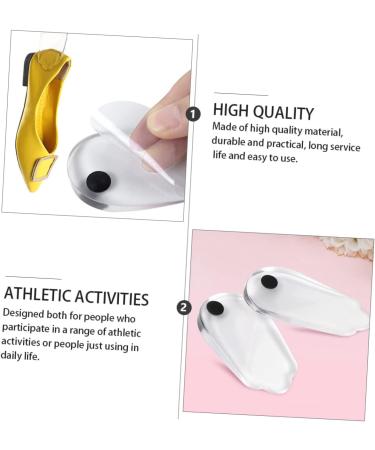 FOMIYES 2 Pairs Heel Pad - Flat Foot Support Insoles & Cushions | Transparent Half Heel Shoe Pads for Comfort & Correction - Buy Online on GoSupps.com