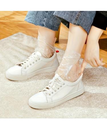 Lot de 200 protections de bain en cire de paraffine avec autocollants couvre-pieds en plastique pais sacs th rapeutiques jetables pour spa p dicure traitement la cire chaude chaussures d'essai One size fits all - Buy Online on GoSupps.com
