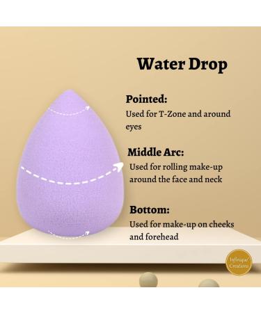 INFINIQUE CREATIONS Purple Makeup Blender Sponge - 5 Piece Set for Perfect Cosmetic Application | International Shipping Available - Buy Online on GoSupps.com