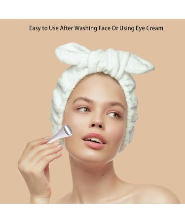 Stainless Steel Mini Eye Ice Roller for Puffiness & Wrinkles - Under-eye Relief & Pore Tightening - White - Women's Skin Care - Buy Online on GoSupps.com