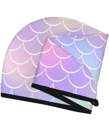 Fish Scale Microfiber Hair Towel - Soft Super Absorbent Coral Velvet Wrap for Long Curly & Thick Hair Quick Drying Hair Cap for Women - Buy Online on GoSupps.com