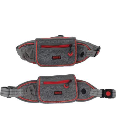 Gray Dog Treats Pouch - Waterproof Belly Pocket Training Bag with Reflective Belt & Feces Dispenser | Comfortable & Durable for International Dog Training - Buy Online on GoSupps.com